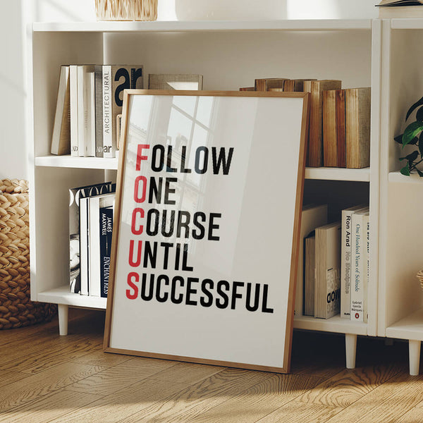 Focus Poster – Motivationsspruch – Büro Bild – Motivationsposter