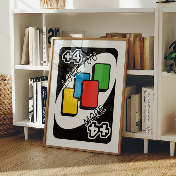 Liebes Poster – Spielkarten Design – Wohnzimmer Deko