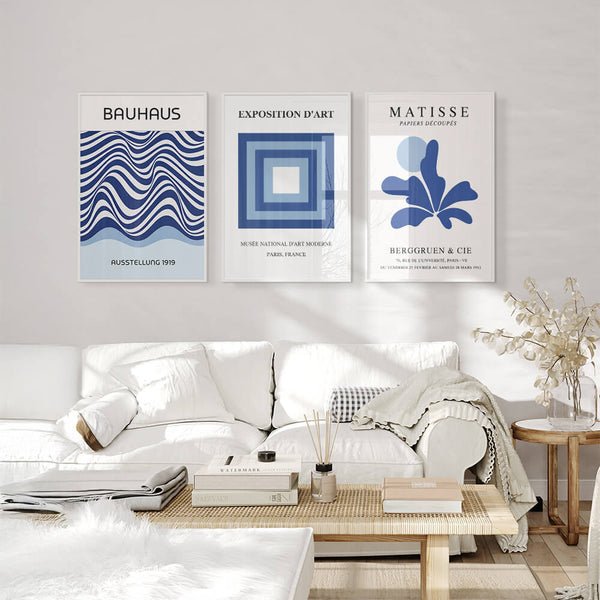 Bauhaus Poster Set – Moderne Wanddeko – Wohnzimmer Poster