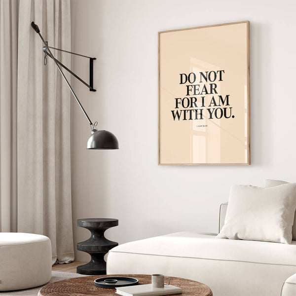Bibelvers Poster – Fürchte dich nicht denn ich bin mit dir – Bibelspuch Bild – Philipper 4:13
