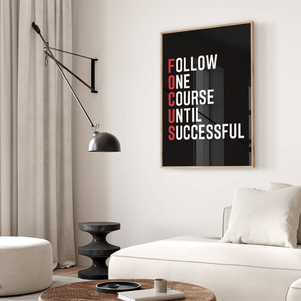 Motivation Poster – Focus Bild – Büro Deko – Motivationsspruch