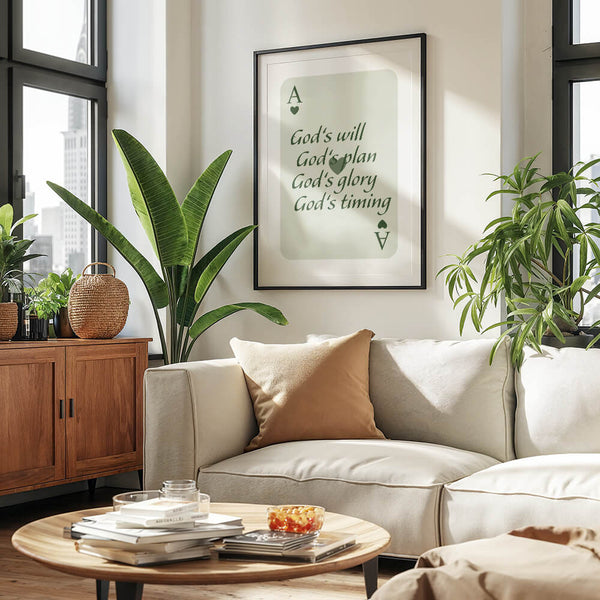 Christliches Spruch Poster – Bibelvers Poster – Christliche Deko